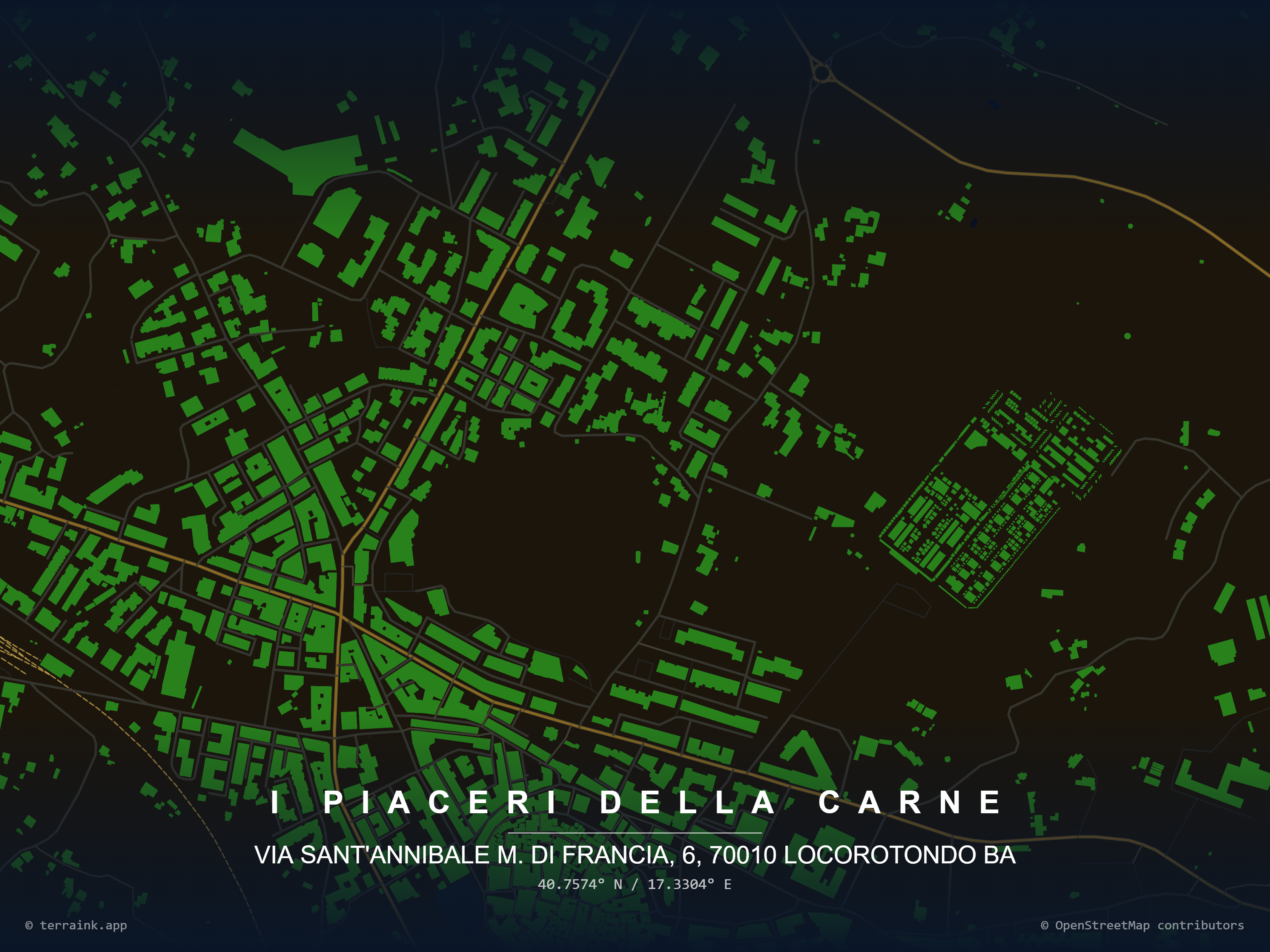 Map of Locorotondo — I Piaceri della Carne